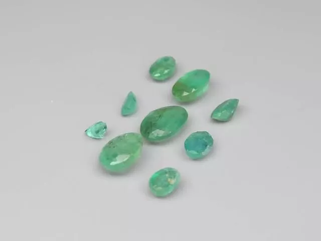 9pcs Lot 1.64ct-t.w Emeralds from Zambia