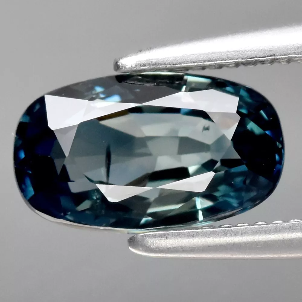 1.25ct Cushion Unheated Greenish Blue Sapphire, Madagascar - VS