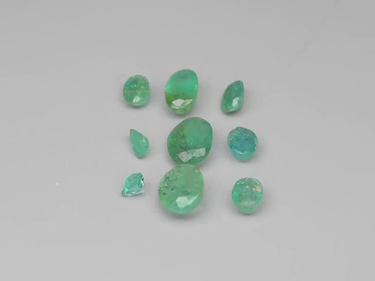 9pcs Lot 1.64ct-t.w Emeralds from Zambia